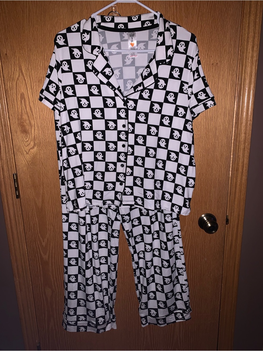 Black & White Ghost Check Pajama Set SUPER SOFT XL